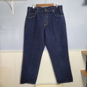 Cintas Men's 36x32 Dark Wash Denim Blue Classic Work Jeans